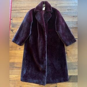 Stand Studio Faux fur Burgundy Coat
